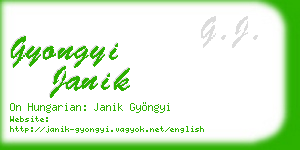 gyongyi janik business card