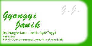 gyongyi janik business card